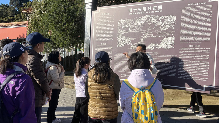 A briefing before heading in to the tomb